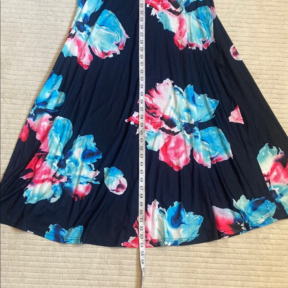 STYLEWORD Floral Halter Neck Maxi Dress - Blue and Pink - Picture 7 of 11